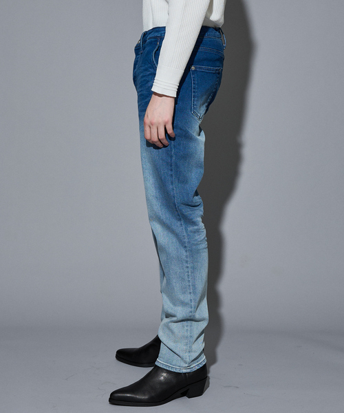 5351 POUR LES HOMMES（ゴーサンゴーイチプールオム）の「【25A/W】グラデーション テーパード デニム（デニムパンツ・メンズ・ブラック/インディゴブルー・50/48/46/44）」の16枚目の写真