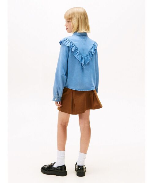 ラッフルロングスリーブトップス TOMMY HILFIGER ブラウス シャツ GIRLS ラッフルロングスリーブ