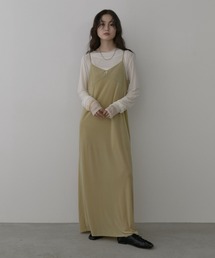 Aunt Marie's（アントマリーズ）の「Vネックベロアロングキャミワンピース（ワンピース）」