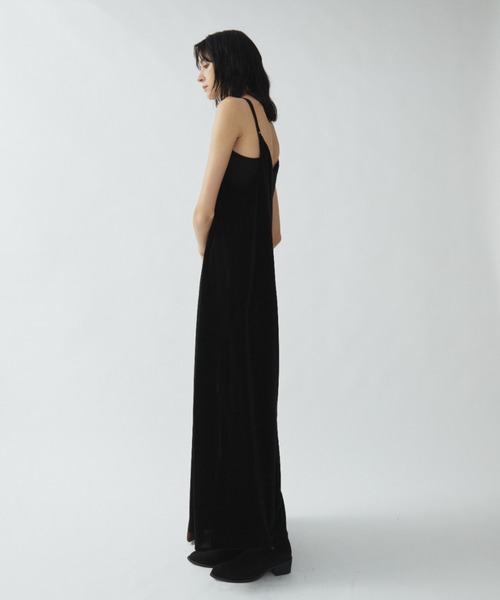 Aunt Marie's（アントマリーズ）の「Vネックベロアロングキャミワンピース（ワンピース・レディース・ブラウン/ブラック・MT/FREE）」の10枚目の写真