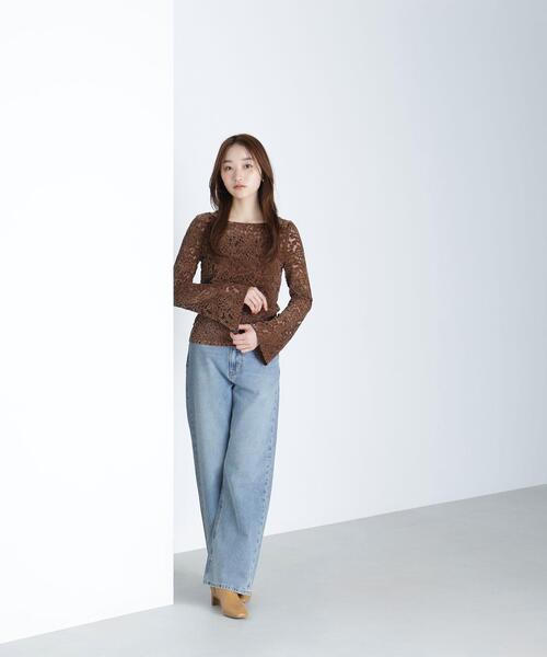 NATURAL BEAUTY BASIC（ナチュラルビューティーベーシック）の「◇モールレーストップス（Tシャツ/カットソー・レディース・ブルー/ブラウン/オフホワイト・FREE）」の13枚目の写真