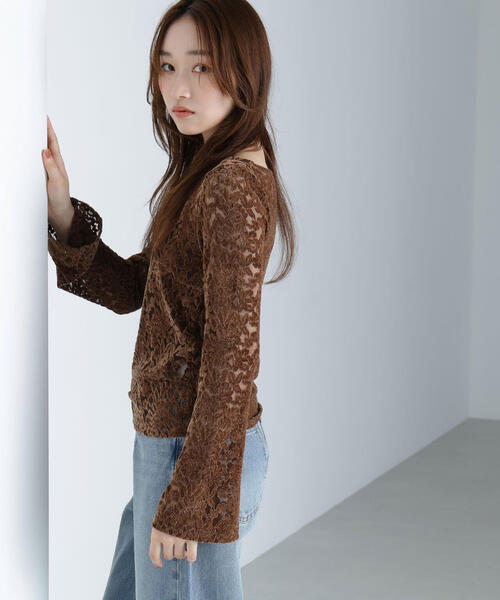 NATURAL BEAUTY BASIC（ナチュラルビューティーベーシック）の「◇モールレーストップス（Tシャツ/カットソー・レディース・ブルー/ブラウン/オフホワイト・FREE）」の22枚目の写真