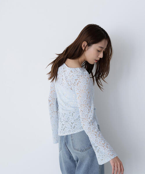 NATURAL BEAUTY BASIC（ナチュラルビューティーベーシック）の「◇モールレーストップス（Tシャツ/カットソー・レディース・ブルー/ブラウン/オフホワイト・FREE）」の14枚目の写真