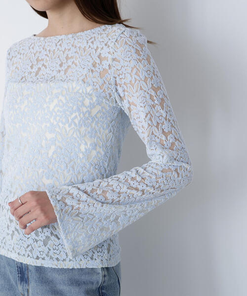 NATURAL BEAUTY BASIC（ナチュラルビューティーベーシック）の「◇モールレーストップス（Tシャツ/カットソー・レディース・ブルー/ブラウン/オフホワイト・FREE）」の8枚目の写真