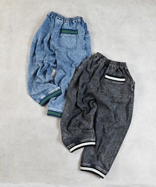 MARKEY'S（マーキーズ）の「ラインリブデニムパンツ（デニムパンツ・キッズ・ブルー/ブラック・120/110/100/90/150/130/140）」の3枚目の写真