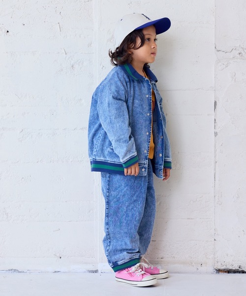 MARKEY'S（マーキーズ）の「ラインリブデニムパンツ（デニムパンツ・キッズ・ブルー/ブラック・120/110/100/90/150/130/140）」の6枚目の写真