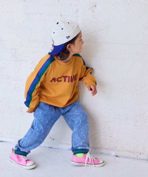 MARKEY'S（マーキーズ）の「ラインリブデニムパンツ（デニムパンツ・キッズ・ブルー/ブラック・120/110/100/90/150/130/140）」の9枚目の写真