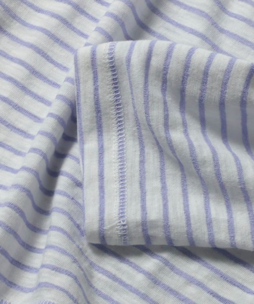 soulberry(ソウルベリー)の「夏の、長袖ボーダーカットソー(Tシャツ/カットソー・レディース・パープル系/ブラック系/ホワイト系・4L/3L/LL/L/M/5L)」の18枚目の写真