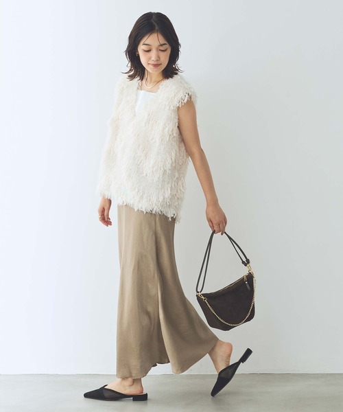 Gready Brilliant（グレディブリリアン）の「ラメシャギージャガードベスト（シャツ/ブラウス・レディース・アイボリー/ブラック・38）」の4枚目の写真