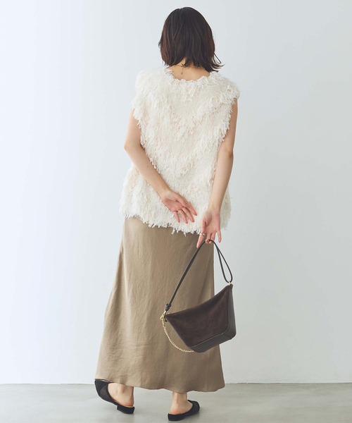 Gready Brilliant（グレディブリリアン）の「ラメシャギージャガードベスト（シャツ/ブラウス・レディース・アイボリー/ブラック・38）」の5枚目の写真