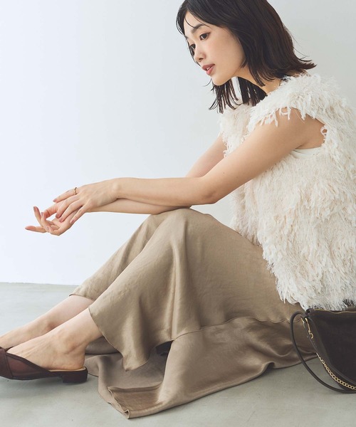 Gready Brilliant（グレディブリリアン）の「ラメシャギージャガードベスト（シャツ/ブラウス・レディース・アイボリー/ブラック・38）」の12枚目の写真