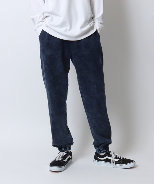 ANPAS(アンパス)の「Vintage Design Chemical Denim Easy Pants/セットアップ対応 ケミカル加工 カットデニム ストレッチイージーパンツ ボトムス スウェットパンツ メンズ レディース(スウェットパンツ・メンズ・ブルー/ブラック・LL/M/L)」の7枚目の写真
