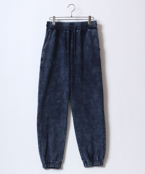 ANPAS(アンパス)の「Vintage Design Chemical Denim Easy Pants/セットアップ対応 ケミカル加工 カットデニム ストレッチイージーパンツ ボトムス スウェットパンツ メンズ レディース(スウェットパンツ・メンズ・ブルー/ブラック・LL/M/L)」の19枚目の写真