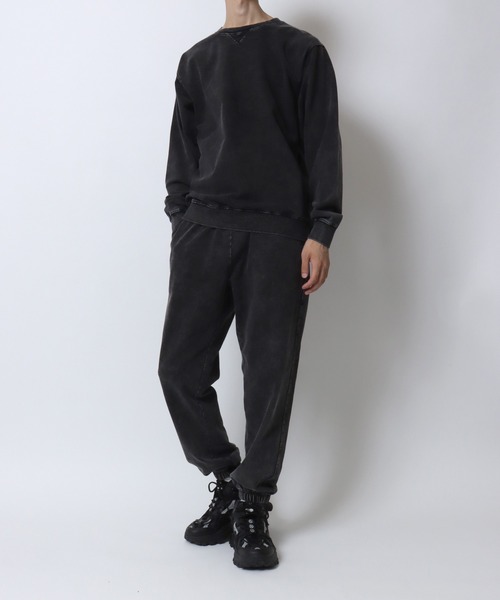 ANPAS(アンパス)の「Vintage Design Chemical Denim Easy Pants/セットアップ対応 ケミカル加工 カットデニム ストレッチイージーパンツ ボトムス スウェットパンツ メンズ レディース(スウェットパンツ・メンズ・ブルー/ブラック・LL/M/L)」の8枚目の写真