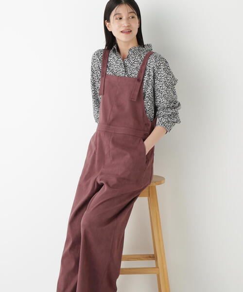 セール】◇ストレッチフェイクスエードオーバーオール（サロペット