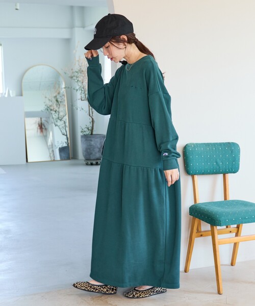 Champion フリークスストア　 ティアードワンピース　 新品タグ付き FREAK'S STORE｜別注 ティアード 切り替え ワンピース【限定展開