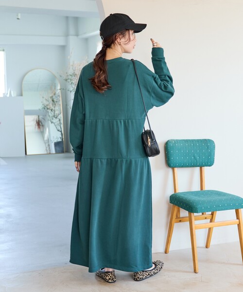 完売品Champion × FREAK’S STORE別注切り替えワンピース Champion/別注 ティアード 切り替え ワンピース【限定展開