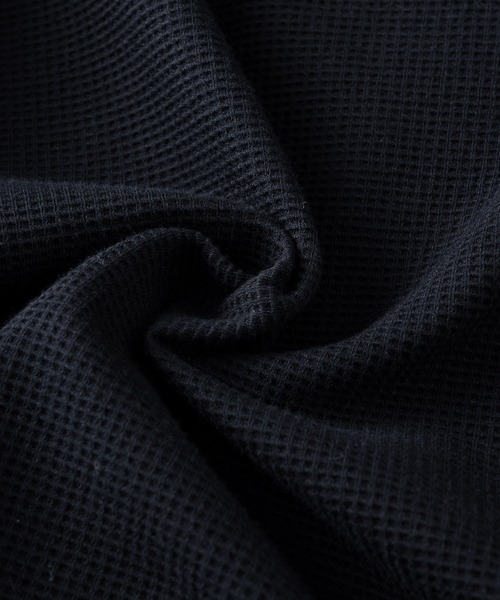 ADAMASTE（アダマスト）の「waffle henry neck t-shirt - ワッフルヘンリーネックT【短丈】（Tシャツ/カットソー・メンズ・ホワイト/ブラック・MEDIUM/LARGE）」の17枚目の写真