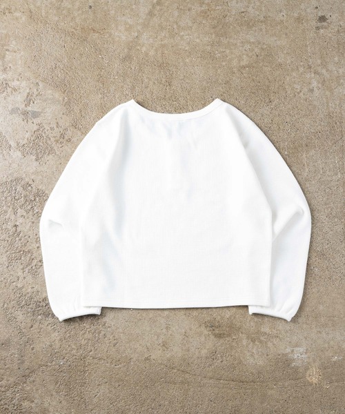 ADAMASTE（アダマスト）の「waffle henry neck t-shirt - ワッフルヘンリーネックT【短丈】（Tシャツ/カットソー・メンズ・ホワイト/ブラック・MEDIUM/LARGE）」の13枚目の写真