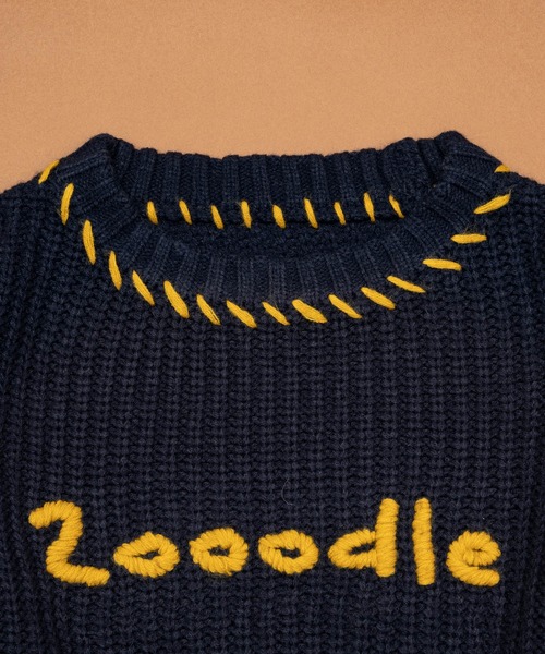 Zooodle(ズードル)の「Stitch Logo knit - ステッチロゴニット -(ニット/セーター・メンズ・ネイビー/ブラウン・LARGE/MEDIUM)」の22枚目の写真