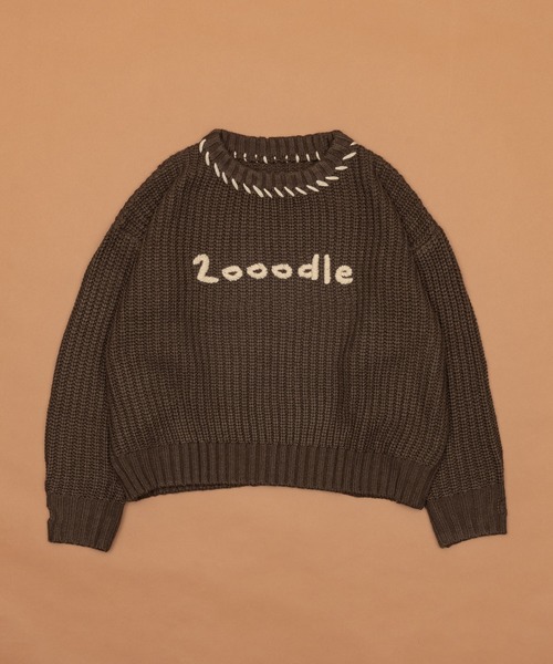 Zooodle(ズードル)の「Stitch Logo knit - ステッチロゴニット -(ニット/セーター・メンズ・ネイビー/ブラウン・LARGE/MEDIUM)」の16枚目の写真