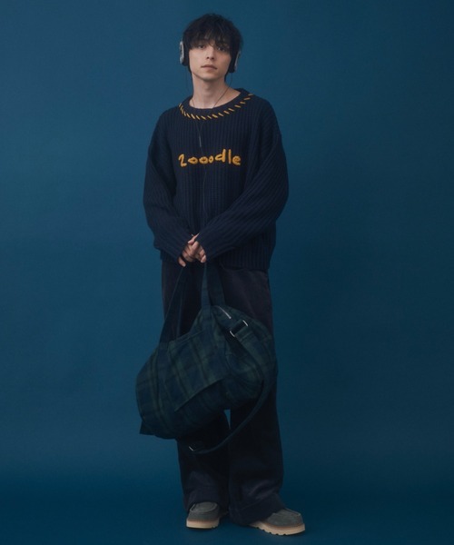 Zooodle(ズードル)の「Stitch Logo knit - ステッチロゴニット -(ニット/セーター・メンズ・ネイビー/ブラウン・LARGE/MEDIUM)」の20枚目の写真
