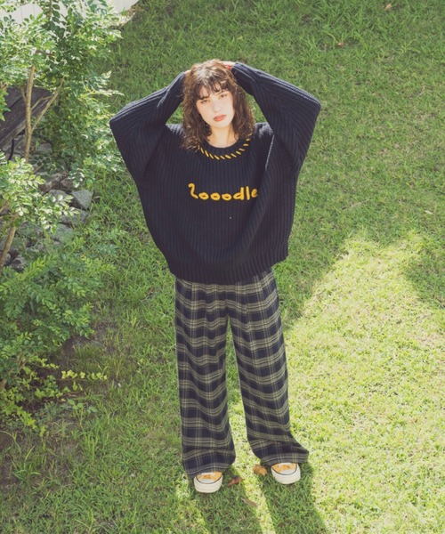 Zooodle(ズードル)の「Stitch Logo knit - ステッチロゴニット -(ニット/セーター・メンズ・ネイビー/ブラウン・LARGE/MEDIUM)」の14枚目の写真