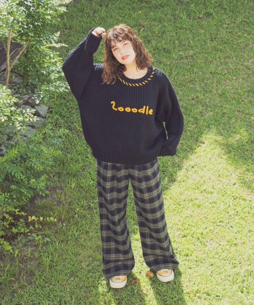 Zooodle(ズードル)の「Stitch Logo knit - ステッチロゴニット -(ニット/セーター・メンズ・ネイビー/ブラウン・LARGE/MEDIUM)」の16枚目の写真