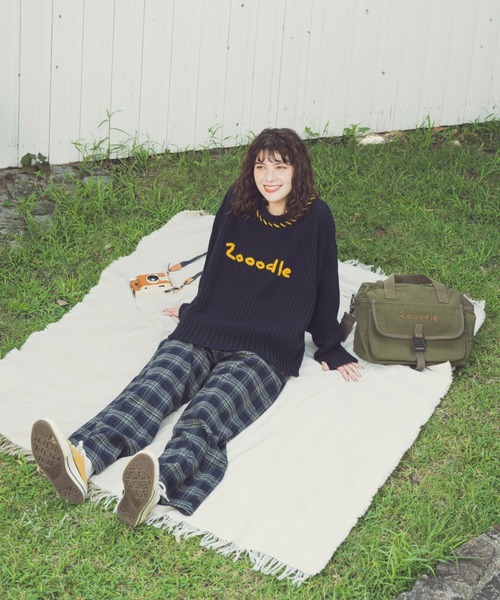 Zooodle(ズードル)の「Stitch Logo knit - ステッチロゴニット -(ニット/セーター・メンズ・ネイビー/ブラウン・LARGE/MEDIUM)」の11枚目の写真