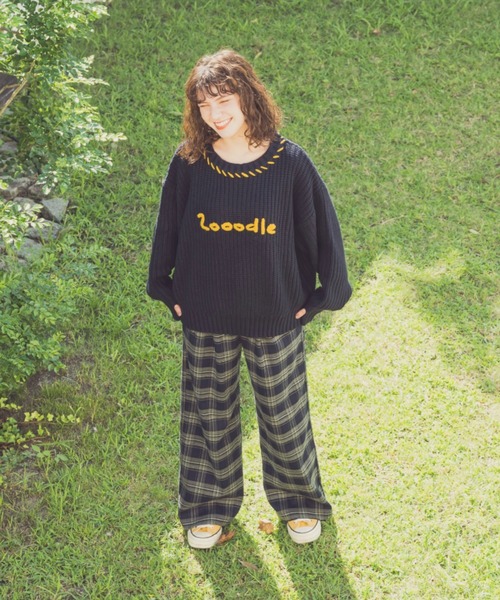 Zooodle(ズードル)の「Stitch Logo knit - ステッチロゴニット -(ニット/セーター・メンズ・ネイビー/ブラウン・LARGE/MEDIUM)」の13枚目の写真