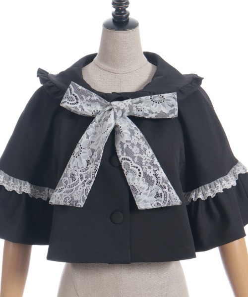 セール】レース重ねリボンタイ付ケープ（ベスト）｜axes femme