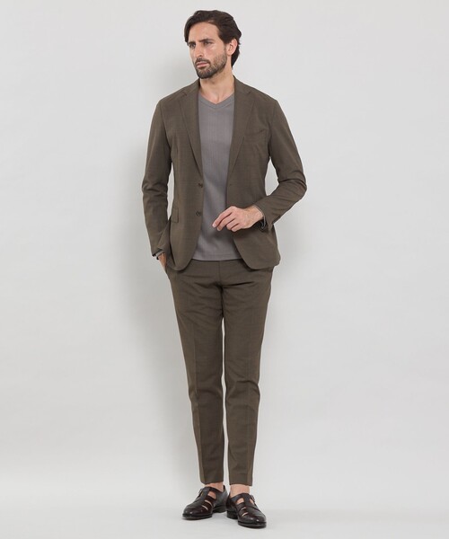 MACKINTOSH LONDON(マッキントッシュ ロンドン)の「【BREASY JACKET】2WAYストレッチ千鳥セットアップパンツ(スラックス・メンズ・ブラウン系その他6/ネイビー・90/82/94/78/86)」の4枚目の写真