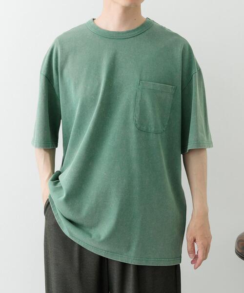 ITEMS URBANRESEARCH（アイテムズ アーバンリサーチ）の「フェード加工クルーネック天竺ポケットTシャツ（Tシャツ/カットソー・メンズ・ブラウン/グリーン/レッド/ブラック・LARGE/MEDIUM）」の15枚目の写真
