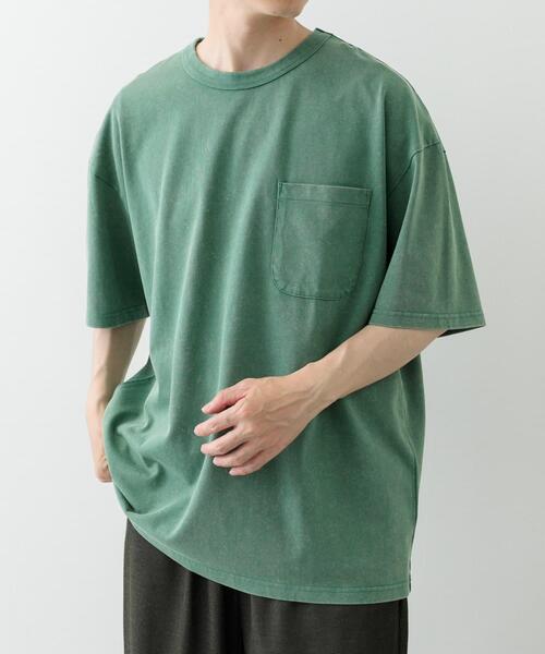 ITEMS URBANRESEARCH（アイテムズ アーバンリサーチ）の「フェード加工クルーネック天竺ポケットTシャツ（Tシャツ/カットソー・メンズ・ブラウン/グリーン/レッド/ブラック・LARGE/MEDIUM）」の16枚目の写真