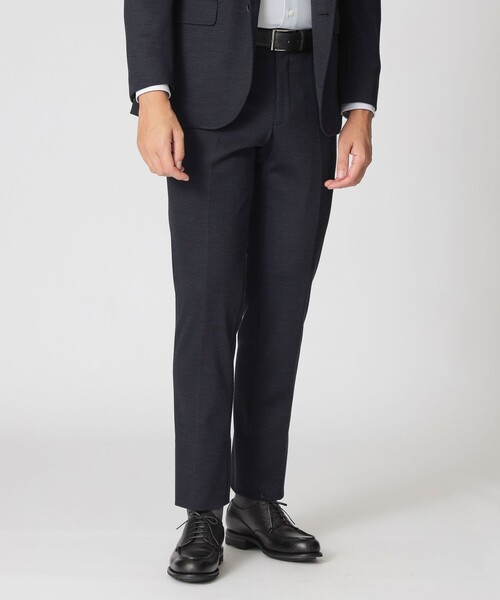 Paul Stuart(ポールスチュアート)の「【Nikkei magazine掲載】【STUART'S TRAVELER】ハイスペックバーズアイトラウザーズ(スラックス・メンズ・グレー系その他2/ネイビー・46/50/48/52)」の2枚目の写真