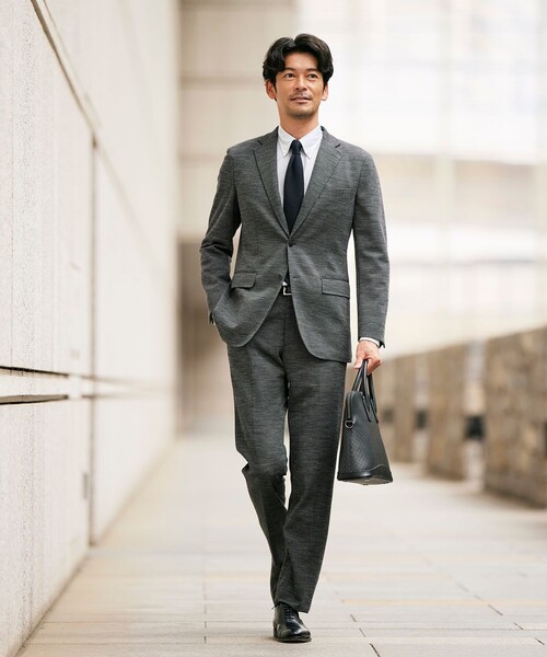 Paul Stuart(ポールスチュアート)の「【Nikkei magazine掲載】【STUART'S TRAVELER】ハイスペックバーズアイトラウザーズ(スラックス・メンズ・グレー系その他2/ネイビー・46/50/48/52)」の4枚目の写真