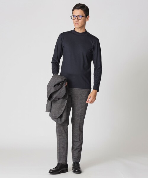 Paul Stuart(ポールスチュアート)の「【Nikkei magazine掲載】【STUART'S TRAVELER】ハイスペックバーズアイトラウザーズ(スラックス・メンズ・グレー系その他2/ネイビー・46/50/48/52)」の7枚目の写真