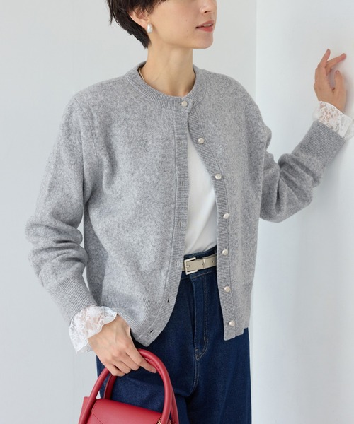 ROPE' PICNIC(ロペピクニック)の「アーガイル柄アソートカーディガン(カーディガン/ボレロ・レディース・ブラック/ベージュ/グレー/オフホワイト・FREE)」の3枚目の写真
