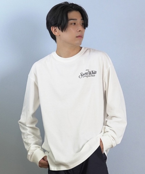 ムラサキスポーツ(ムラサキスポーツ)の「【ムラサキスポーツ限定】DEAR LAUREL/ディアローレル × Disney ディズニー × JM コラボ 長袖 Tシャツ ロンT バックプリント 白雪姫 DL25F-JM2201(Tシャツ/カットソー・メンズ・ホワイト/グレー・L/M)」の4枚目の写真