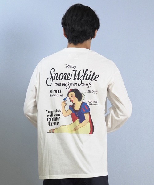 ムラサキスポーツ(ムラサキスポーツ)の「【ムラサキスポーツ限定】DEAR LAUREL/ディアローレル × Disney ディズニー × JM コラボ 長袖 Tシャツ ロンT バックプリント 白雪姫 DL25F-JM2201(Tシャツ/カットソー・メンズ・ホワイト/グレー・L/M)」の5枚目の写真