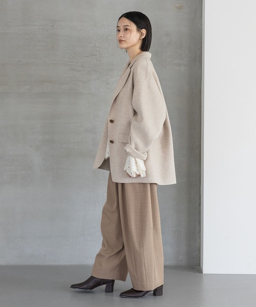 【タイムセール】A part by カシープテーラージャケットコート ベージュ系 セール】カシープテーラージャケットコート（テーラードジャケット