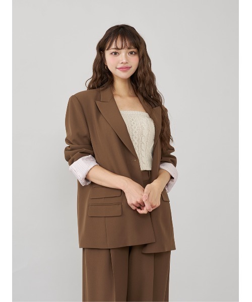 アシメポケットテーラードジャケット アシメポケットテーラードジャケット（テーラードジャケット
