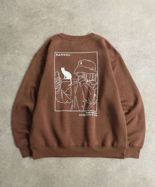 KANGOL(カンゴール)の「【KANGOL/カンゴール】別注 裏起毛 ガールイラスト バックプリント クルーネック スウェット 長袖 トレーナー(スウェット・メンズ・ブラック/ホワイト/ブルー系その他/ネイビー/グレー系その他2/ブラウン系その他/ブラウン/ホワイト系その他/杢グレー/ブラック系その他/アッシュグレー/グレー系その他・M/XL/L)」の10枚目の写真