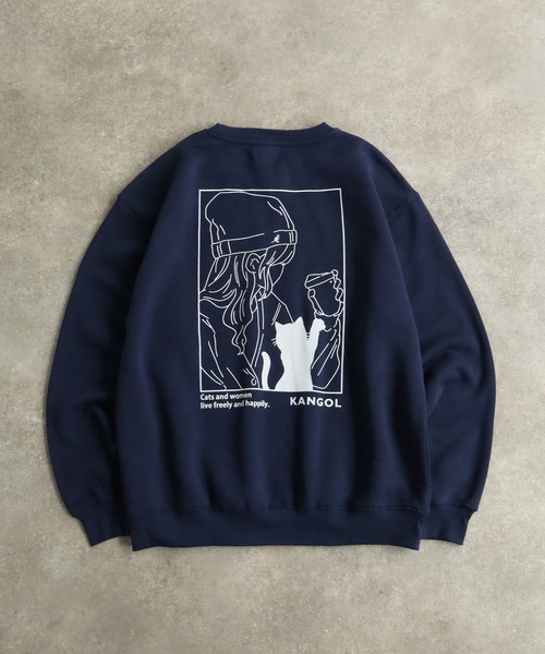 KANGOL(カンゴール)の「【KANGOL/カンゴール】別注 裏起毛 ガールイラスト バックプリント クルーネック スウェット 長袖 トレーナー(スウェット・メンズ・ブラック/ホワイト/ブルー系その他/ネイビー/グレー系その他2/ブラウン系その他/ブラウン/ホワイト系その他/杢グレー/ブラック系その他/アッシュグレー/グレー系その他・M/XL/L)」の11枚目の写真
