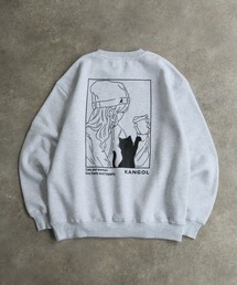 【KANGOL/カンゴール】別注 裏起毛 ガールイラスト バックプリント クルーネック スウェット 長袖 トレーナー