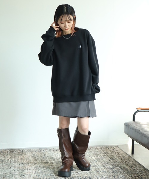 KANGOL(カンゴール)の「【KANGOL/カンゴール】別注 裏起毛 ガールイラスト バックプリント クルーネック スウェット 長袖 トレーナー(スウェット・メンズ・ブラック/ホワイト/ブルー系その他/ネイビー/グレー系その他2/ブラウン系その他/ブラウン/ホワイト系その他/杢グレー/ブラック系その他/アッシュグレー/グレー系その他・M/XL/L)」の17枚目の写真