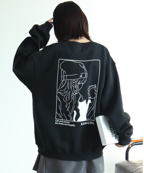 KANGOL(カンゴール)の「【KANGOL/カンゴール】別注 裏起毛 ガールイラスト バックプリント クルーネック スウェット 長袖 トレーナー(スウェット・メンズ・ブラック/ホワイト/ブルー系その他/ネイビー/グレー系その他2/ブラウン系その他/ブラウン/ホワイト系その他/杢グレー/ブラック系その他/アッシュグレー/グレー系その他・M/XL/L)」の16枚目の写真