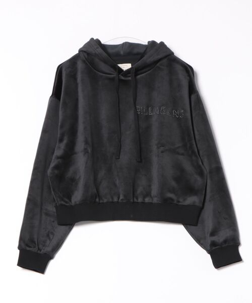 BILLABONG(ビラボン)の「BILLABONG レディース LAZY DAZE LOOSE CROP パーカー【LOOSE CROPPED】【2025年秋冬モデル】/ビラボンショート丈スウェットパーカー・フーディー(パーカー・レディース・ブラック/アイボリー/ブルー系その他・MEDIUM)」の1枚目の写真