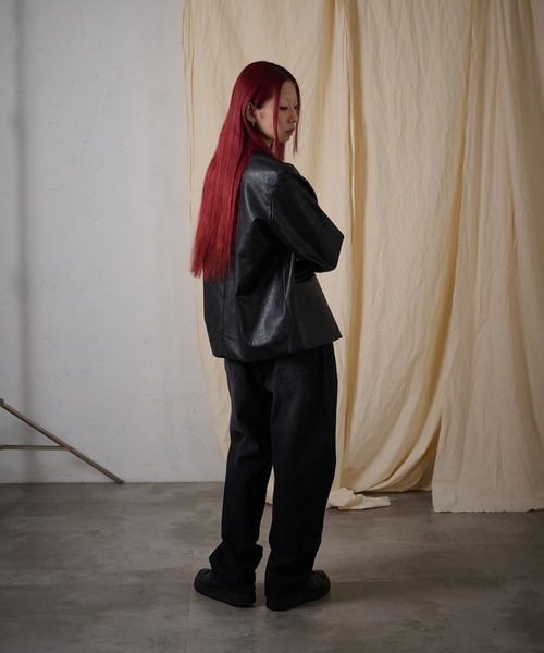 FTW(エフティダブリュー)の「F/LEATHER TAILORED JACKET(テーラードジャケット・レディース・ブラック・SMALL/LARGE/MEDIUM)」の11枚目の写真