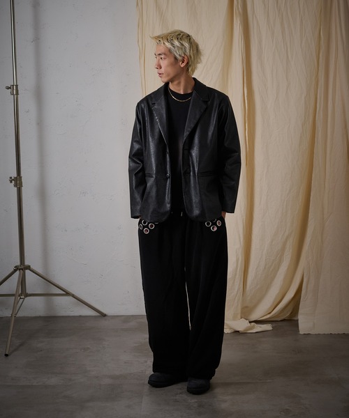 FTW(エフティダブリュー)の「F/LEATHER TAILORED JACKET(テーラードジャケット・レディース・ブラック・SMALL/LARGE/MEDIUM)」の14枚目の写真